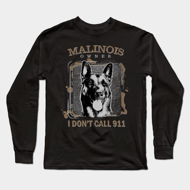 Malinois - Belgian shepherd -Mechelaar Long Sleeve T-Shirt by Nartissima